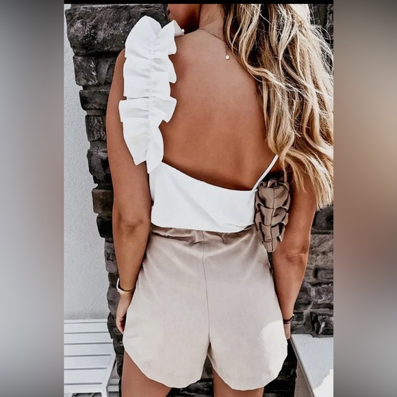 One shoulder ruffle tank top - Picture 3 of 3